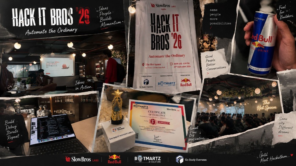 HackItBros '26 official event collage board - Automate the Ordinary